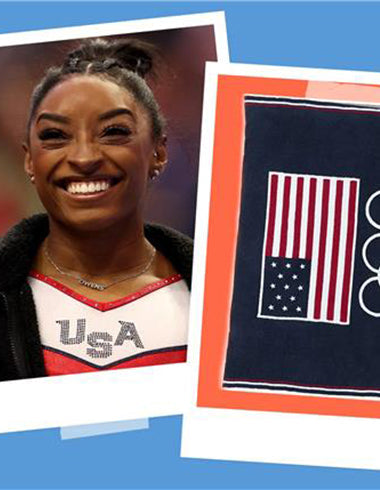 Simone Biles Is Snuggling Up to a Very Special Barefoot Dreams Blanket at the Olympic Village—and You Can, Too