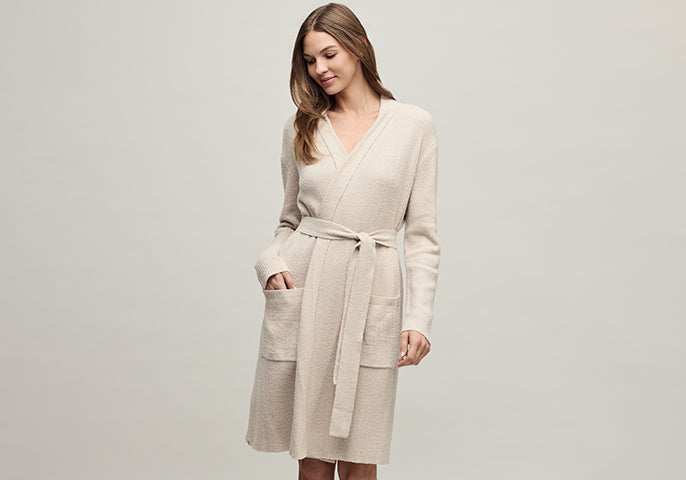 CozyChic® Honeycomb Shawl Cardigan | Barefoot Dreams®