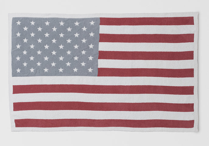 Stussy アメリカ国旗風フリースブランケット CozyChic® Team USA Stars And Stripes Throw | Barefoot Dreams®