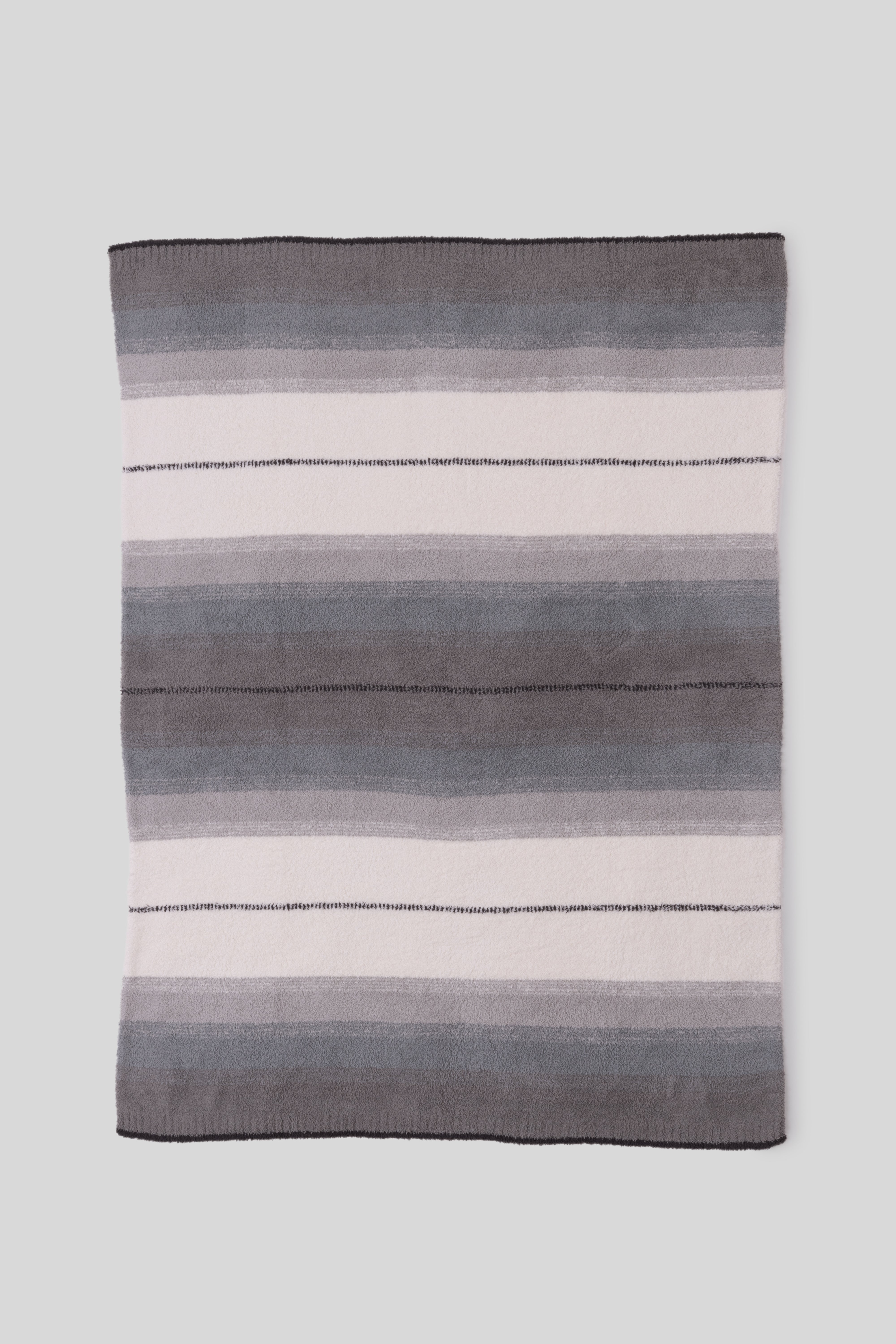 Barefoot Dreams CozyChic Überwurfdecke, 114x152 Cm, Anthrazit/Weiß – Kuschelige Strickdecke Für Sofa & Bett