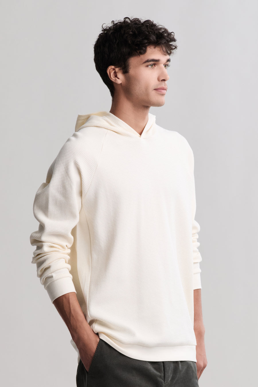 Men's Waffle Thermal Hoodie