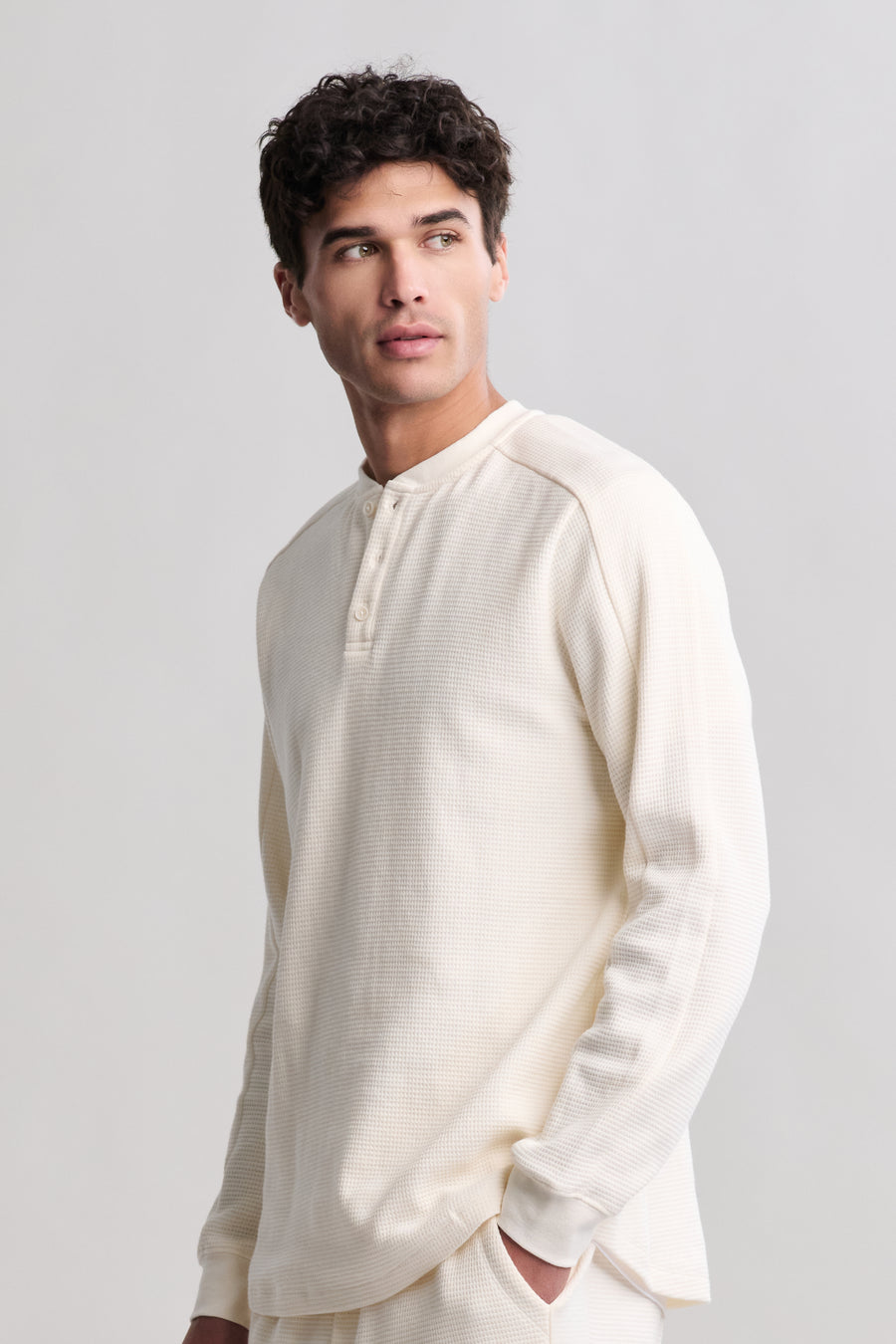 Men's Waffle Thermal Henley