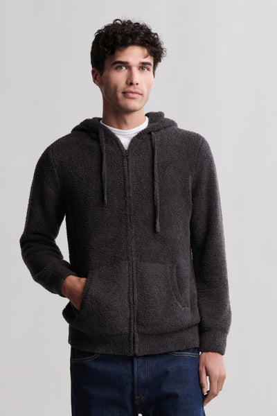CozyChic® Unisex Skull & Bones Zip Up Hoodie | Barefoot Dreams®
