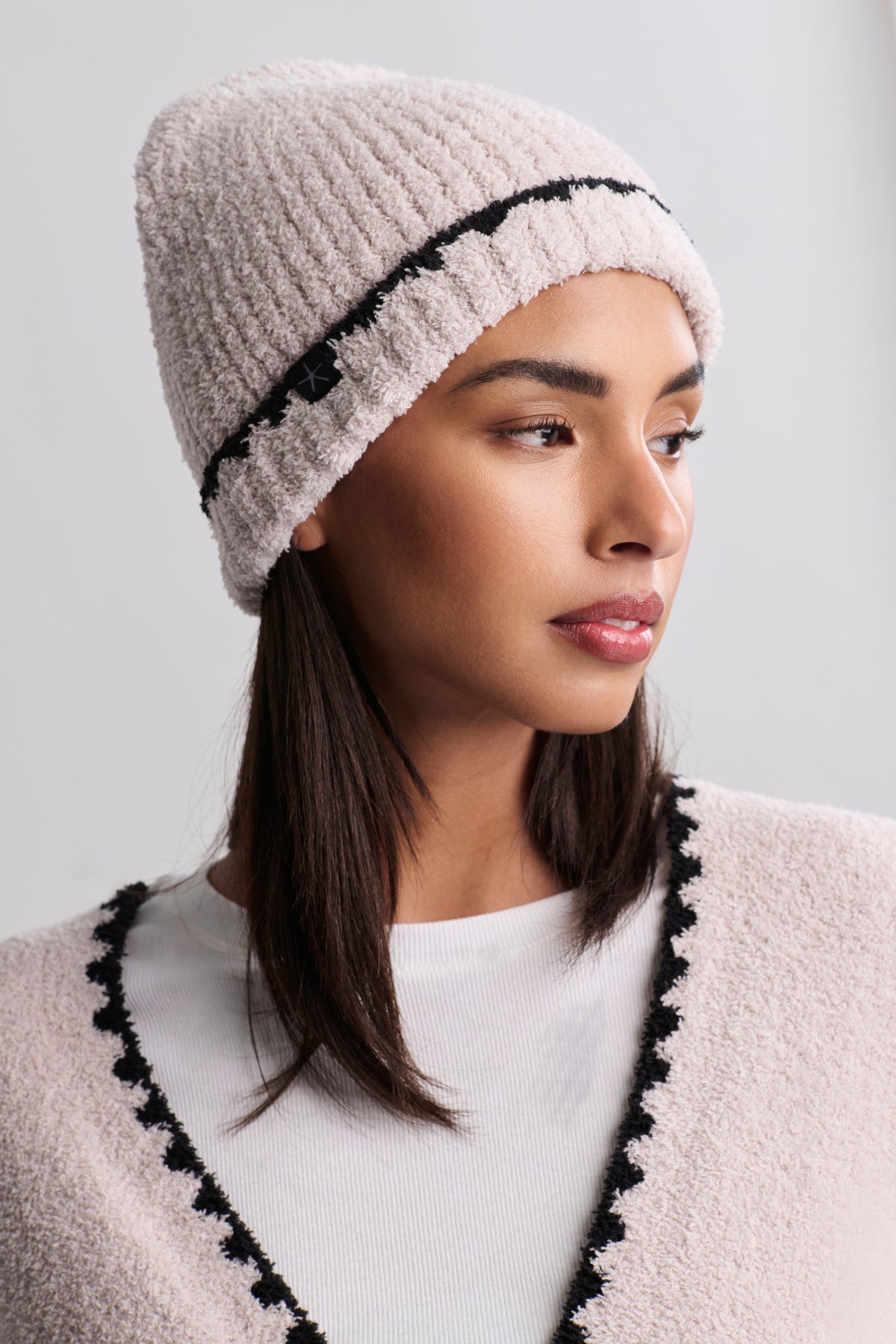 CozyChic® Ribbed Blanket Stitch Beanie | Barefoot Dreams® display picture 2