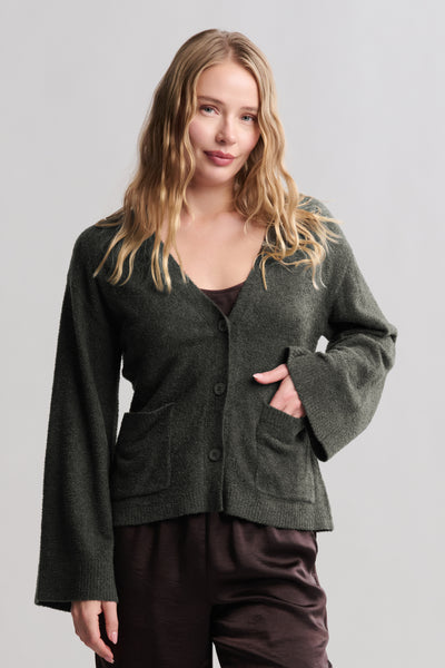 CozyChic Lite® Wide Sleeve Button Front Cardigan | Barefoot Dreams®