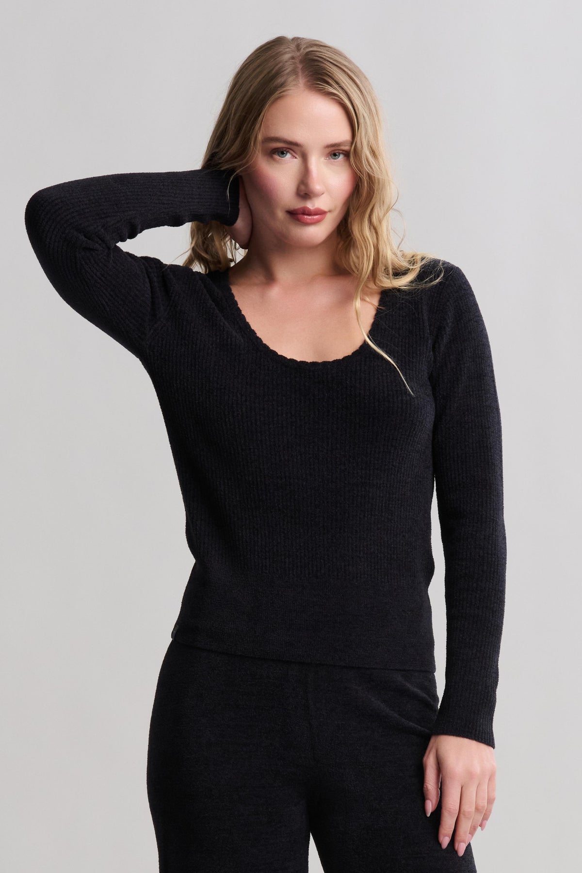 CozyChic Ultra Lite® Ribbed Scallop Scoop Neck | Barefoot Dreams®
