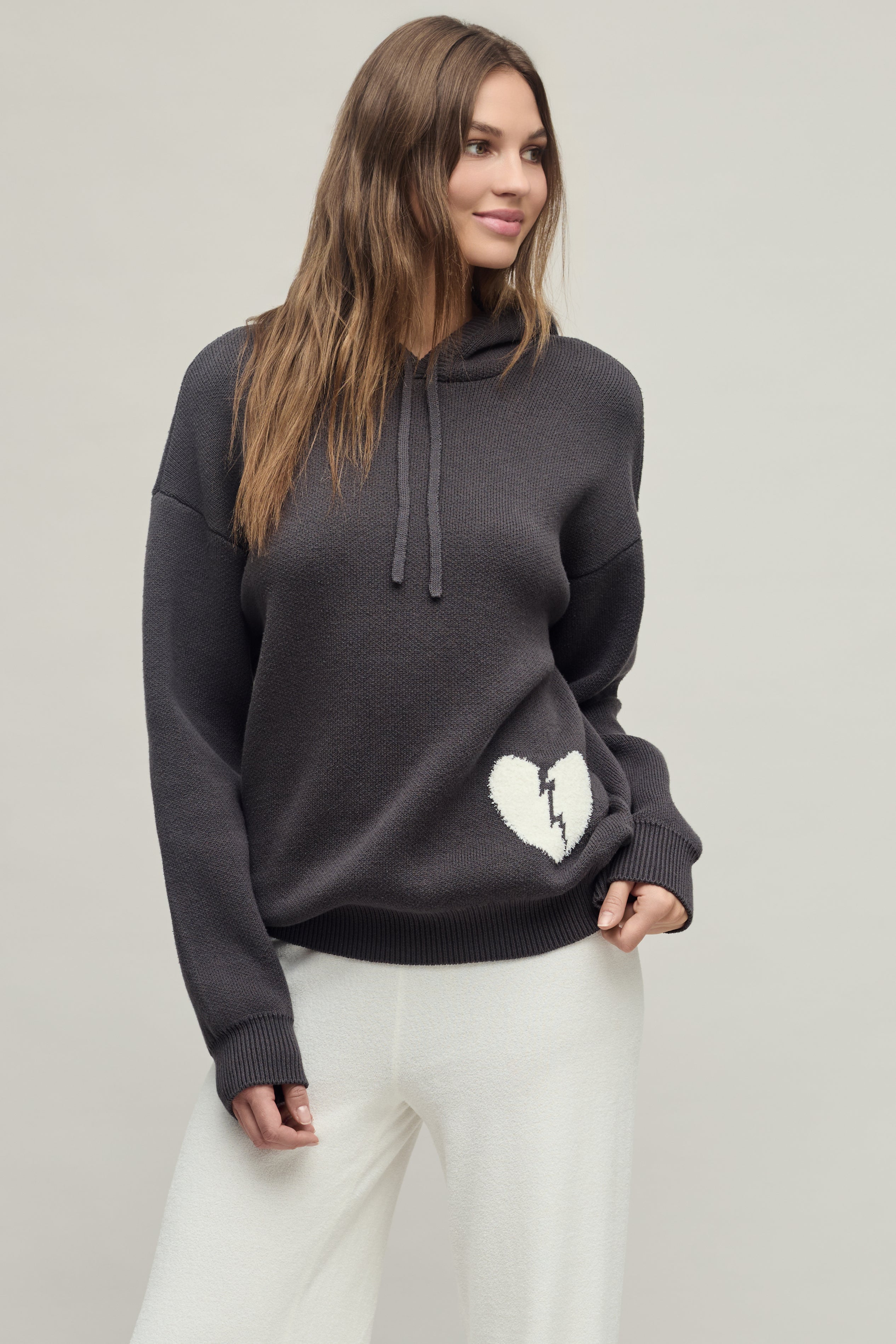 CozyChic® Cotton Heart Breaker Hoodie | Barefoot Dreams®