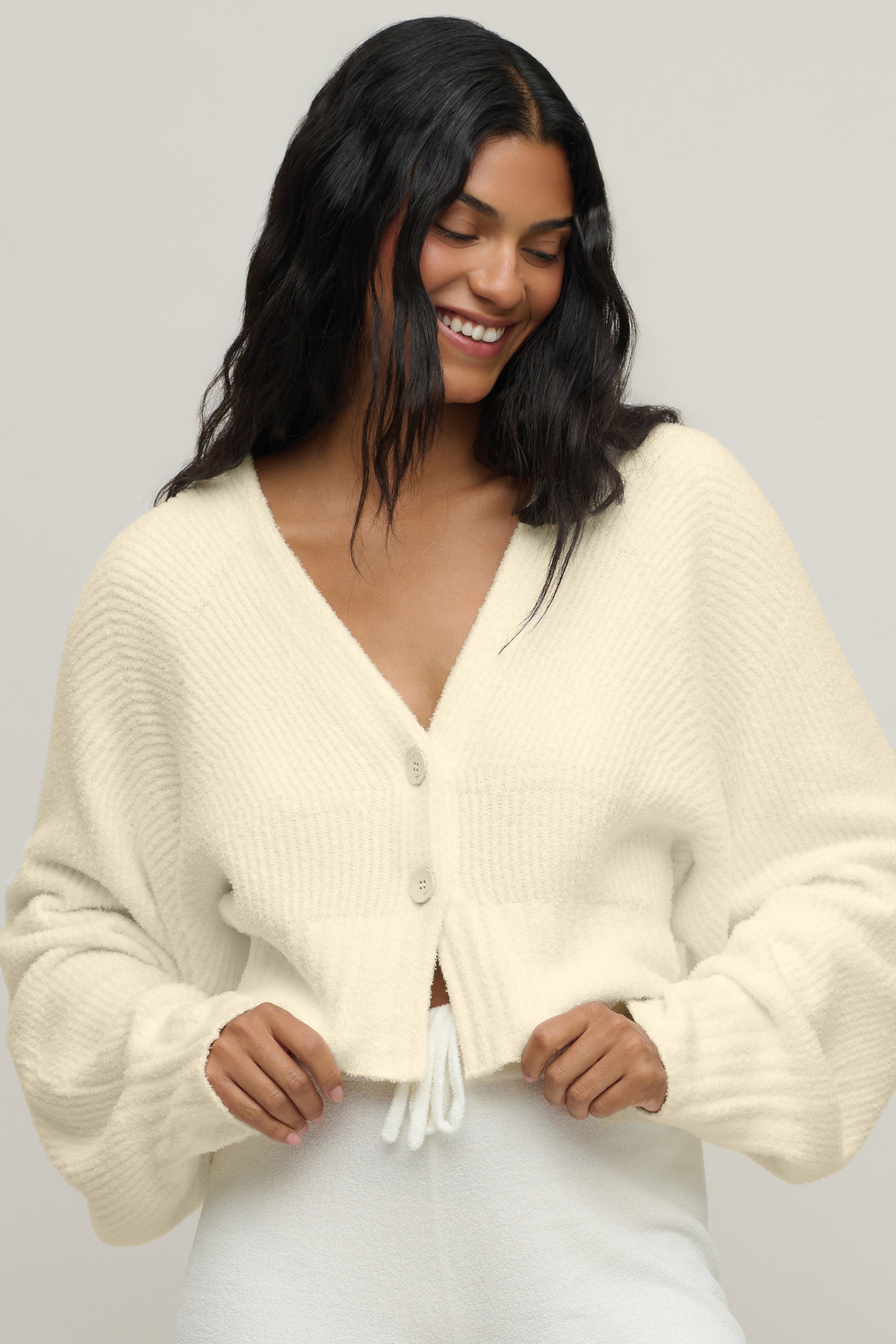 CozyChic Lite® Cotton Ribbed Button Front Cardigan | Barefoot Dreams®