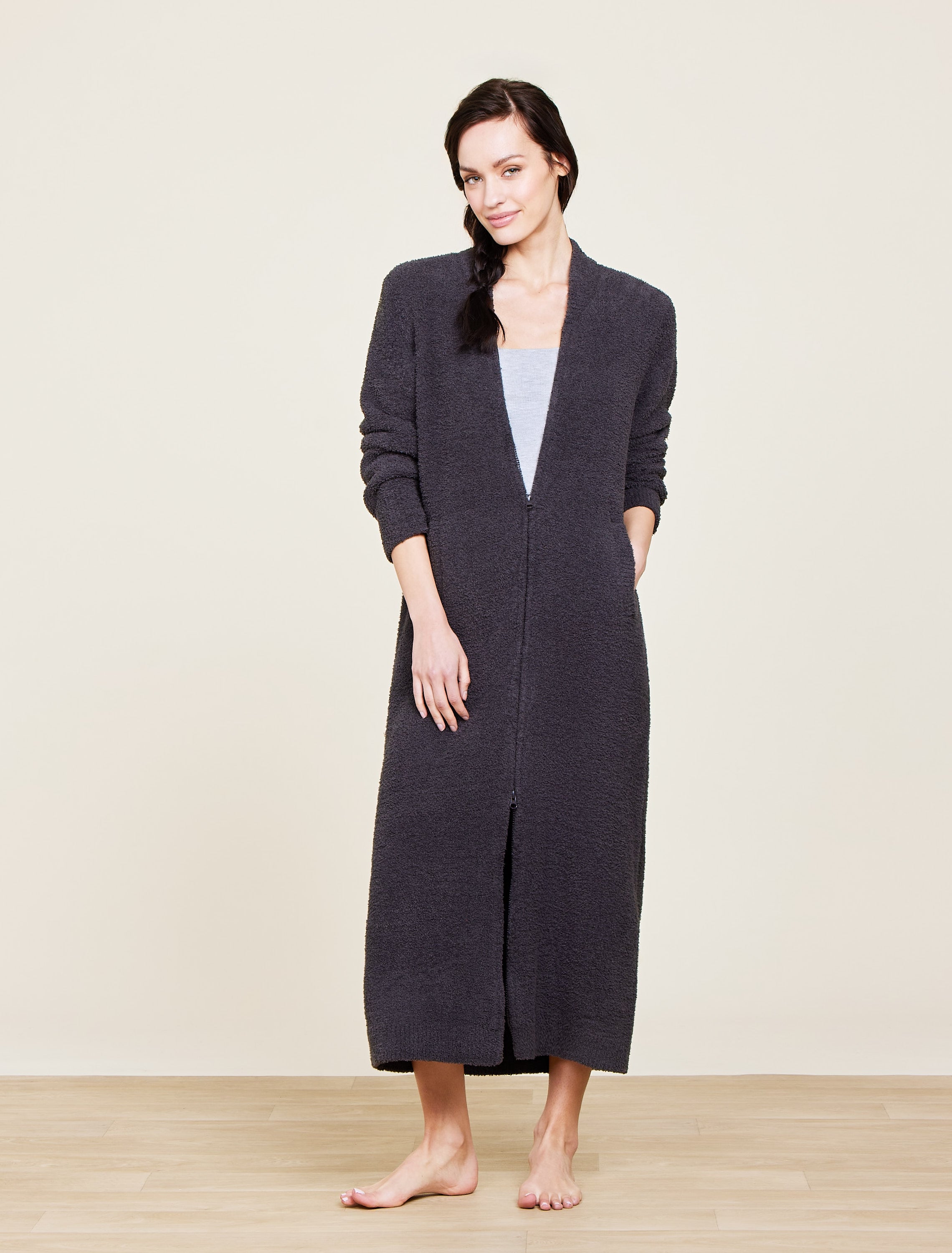 Barefoot dreams★CozyChic フルジップ Vネック ラウンジャー★ CozyChic® Full Zip V-neck Lounger | Barefoot Dreams®