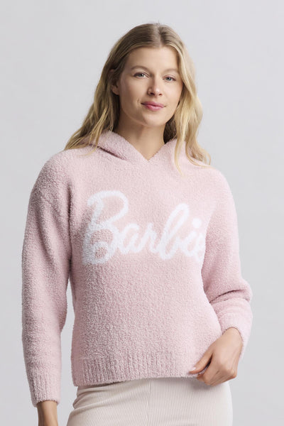 (取寄) ベアフットドリームス レディース コージシック バービー ブーディ Barefoot Dreams women CozyChic Barbie Hoodie Dusty Rose/White MTWCC22114_DustyRoseWhite_0695