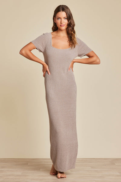 strapless open back dress Rue Ribbed Midi Dress - Natural Tank Midi main image 0