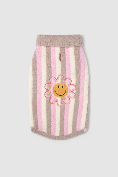犬服・アクセサリー BAREFOOT DREAMS PET CozyChic® Smiley® Stripe Pet Sweater | Barefoot Dreams®
