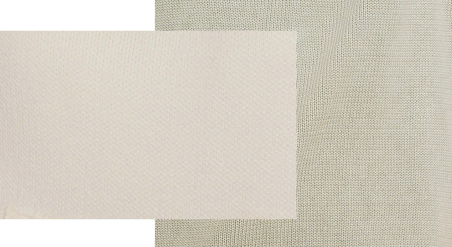 Close-up of our sunbleached cotton fabric