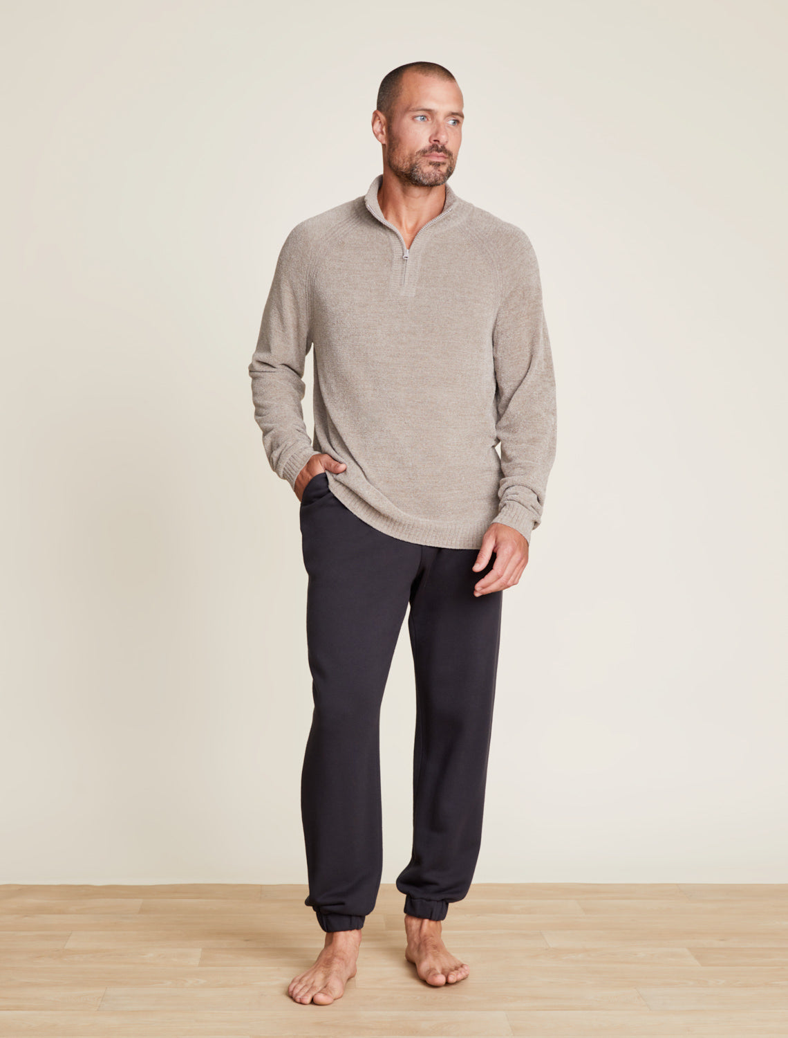 CozyChic Ultra Lite® Men's Half Zip Mock Pullover | Barefoot Dreams®