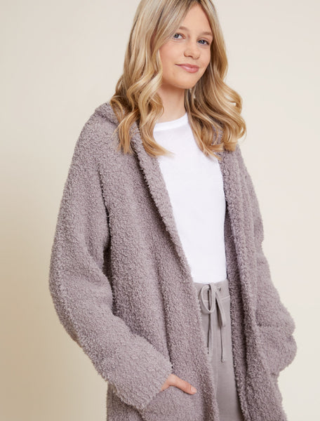 haunt / ハウント | BOUCLE CARDIGAN ブークレ カーディガン | F | グレー | レディース CozyChic® Boucle Youth Hooded Long Coatigan | Barefoot Dreams®